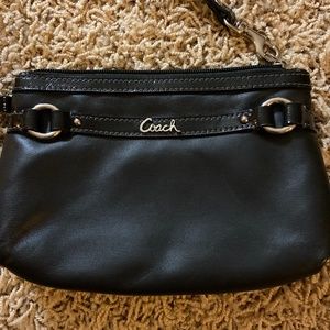 Leather coach wristlet